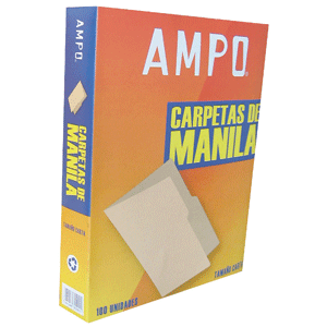 FOLDER AMPO (TAMAÑO CARTA, MANILA, 100 UNIDADES)