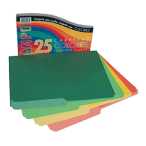 FOLDER MANILA AMPO (OFICIO, COLORES, 25 UNIDADES) FOLDER MANILA AMPO (OFICIO, COLORES, 25 UNIDADES)