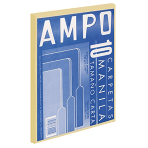 FOLDER AMPO (MANILA, TAMANO CARTA, 10 UNIDADES)