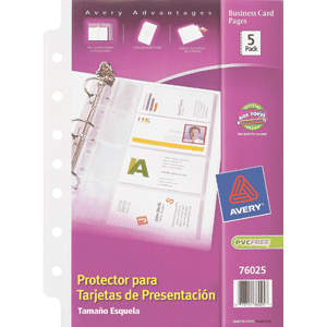 PROTECTOR PARA TARJETAS DE PRESENTACION AVERY