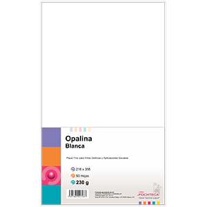 OPALINA BLANCA OFICIO 230GR 50H