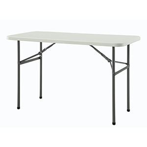 MESA PLEGABLE (RESINA, 4 PIES, COLOR BLANCO)