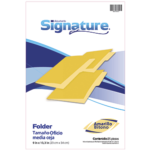 FOLDER AMARILLO OFICIO 25 F FOLDER AMARILLO OFICIO 25 F