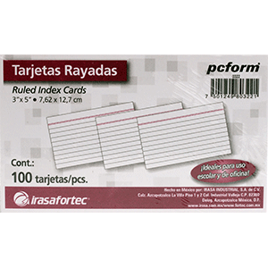 FICHAS DE LINEAS AMPO 3*5 PULG. (PAQUETE 100) FICHAS DE LINEAS AMPO 3*5 PULG. (PAQUETE 100)