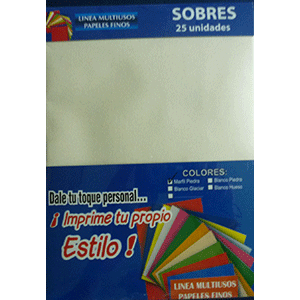 SOBRES MIVISA (MARFIL PIEDRA 90 GRAMOS 25 UNIDAES) SOBRES MIVISA (MARFIL PIEDRA 90 GRAMOS 25 UNIDAES)