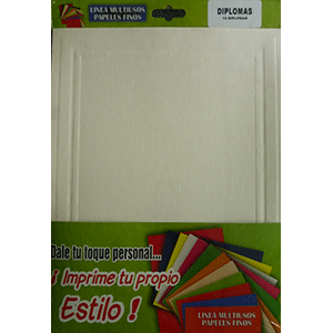 DIPLOMAS BLANCO HUESO 176G P/10 T/C