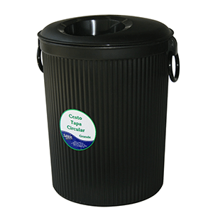 BASURERO TIPO CESTO CON TAPA CIRCULAR SABLON BASURERO TIPO CESTO CON TAPA CIRCULAR SABLON