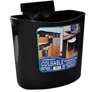 BASURERO TIPO CESTO COLGABLE NEGRO SABLON BASURERO TIPO CESTO COLGABLE NEGRO SABLON