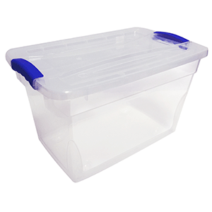 CAJA GUATEPLAST CLICK CLACK TRANSPARENTE CON TAPA