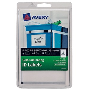 ETIQUETA AVERY DE IDENTIFICACION (LAMINADA,8 PZAS)