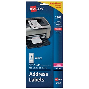 ETIQUETA AVERY ADHESIVA (DE ENVIO BLANCA,150 PZAS) ETIQUETA AVERY ADHESIVA (DE ENVIO BLANCA,150 PZAS)