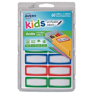 ETIQ RECTANGULAR DURABLE P/NINOS 60U ETIQ RECTANGULAR DURABLE P/NINOS 60U