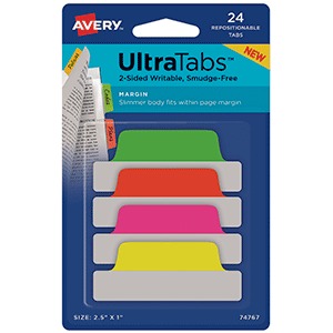ETIQ.MINI ULTRA TABS COL. NEON 24U ETIQ.MINI ULTRA TABS COL. NEON 24U
