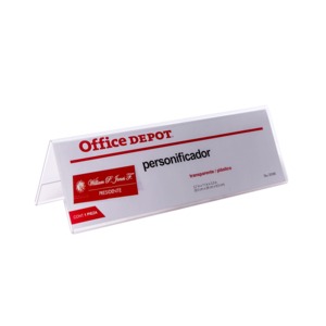 PERSONIFICADOR DE ACRILICO OFFICE DEPOT 3.75X11 PERSONIFICADOR DE ACRILICO OFFICE DEPOT 3.75X11