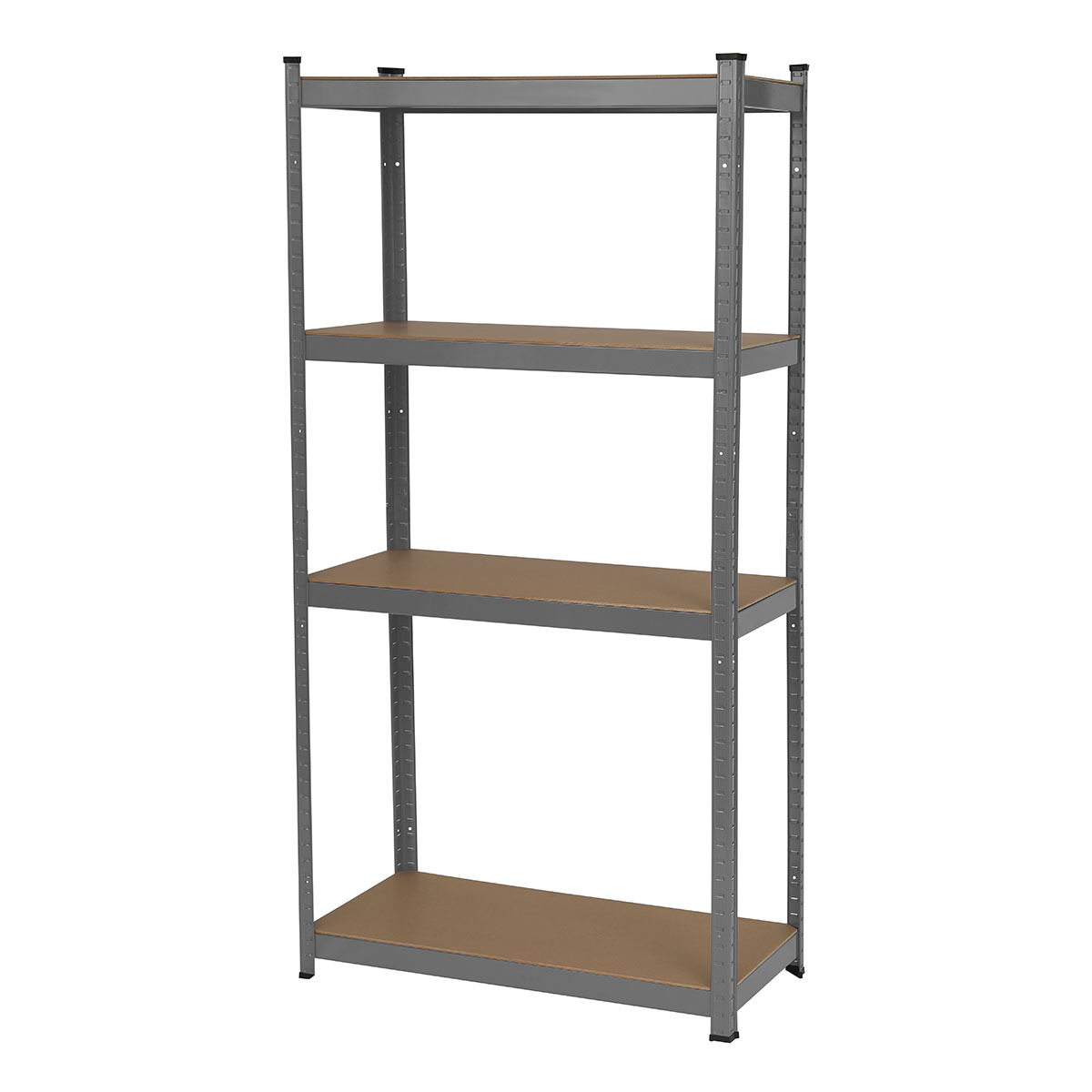 ESTANTERIA 4 NIVELES DE METAL Y MDF 150X75X30CM, CAPACIDAD DE CARGA 100KG