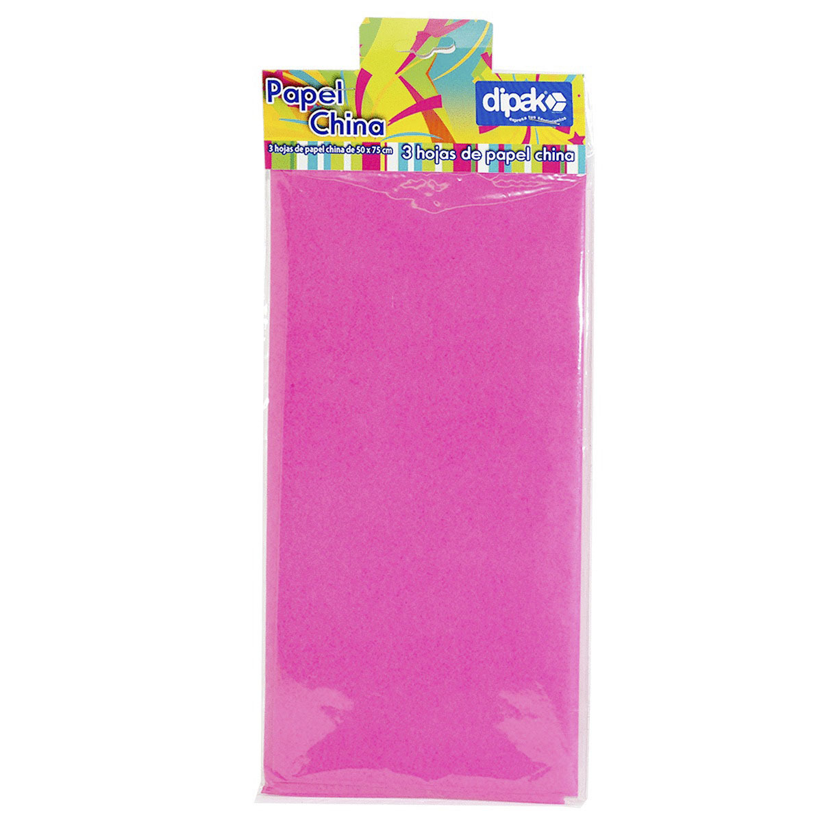 PAPEL DE CHINA DIPAK 3 HOJAS ROSA