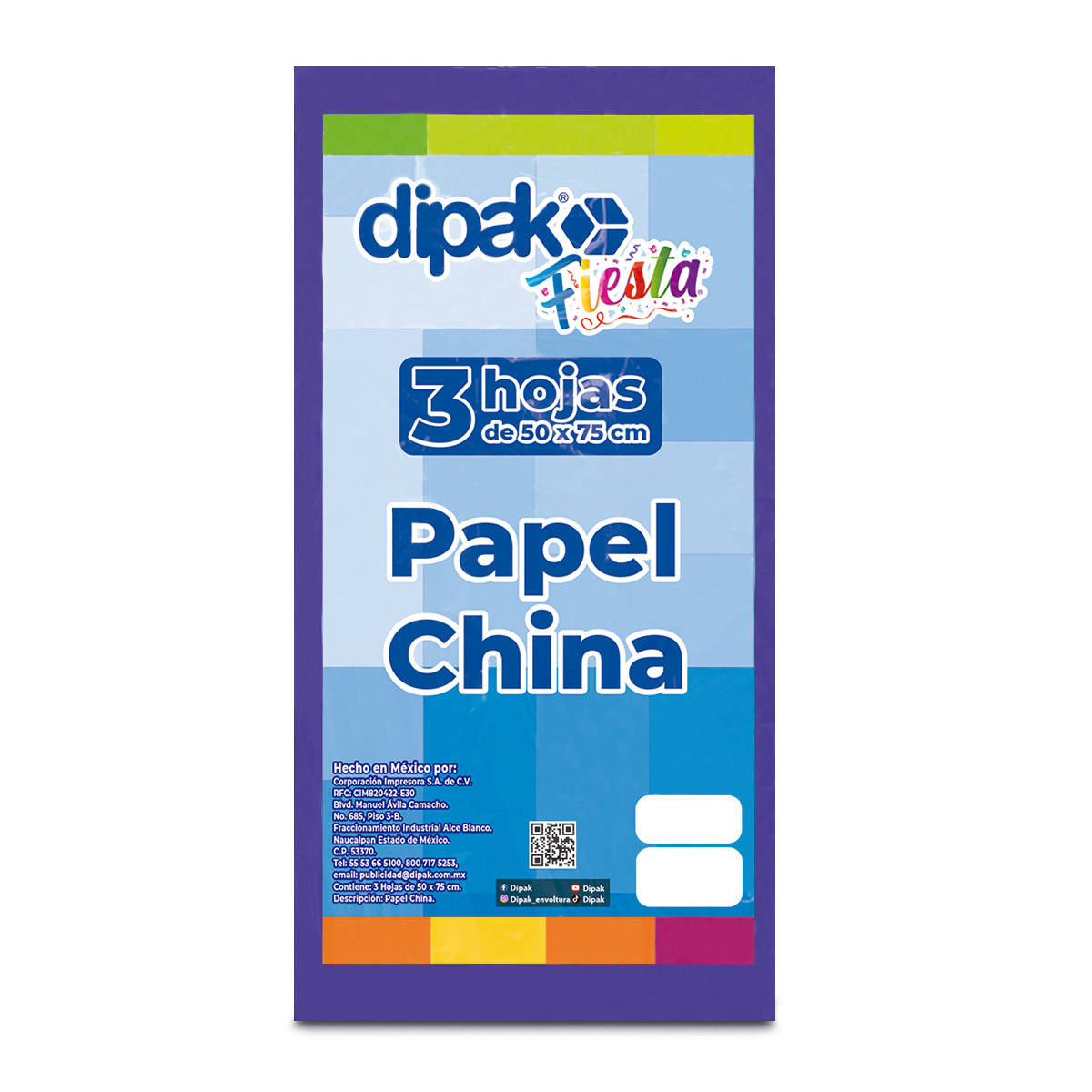 PAPEL DE CHINA DIPAK 3 HOJAS MORADO
