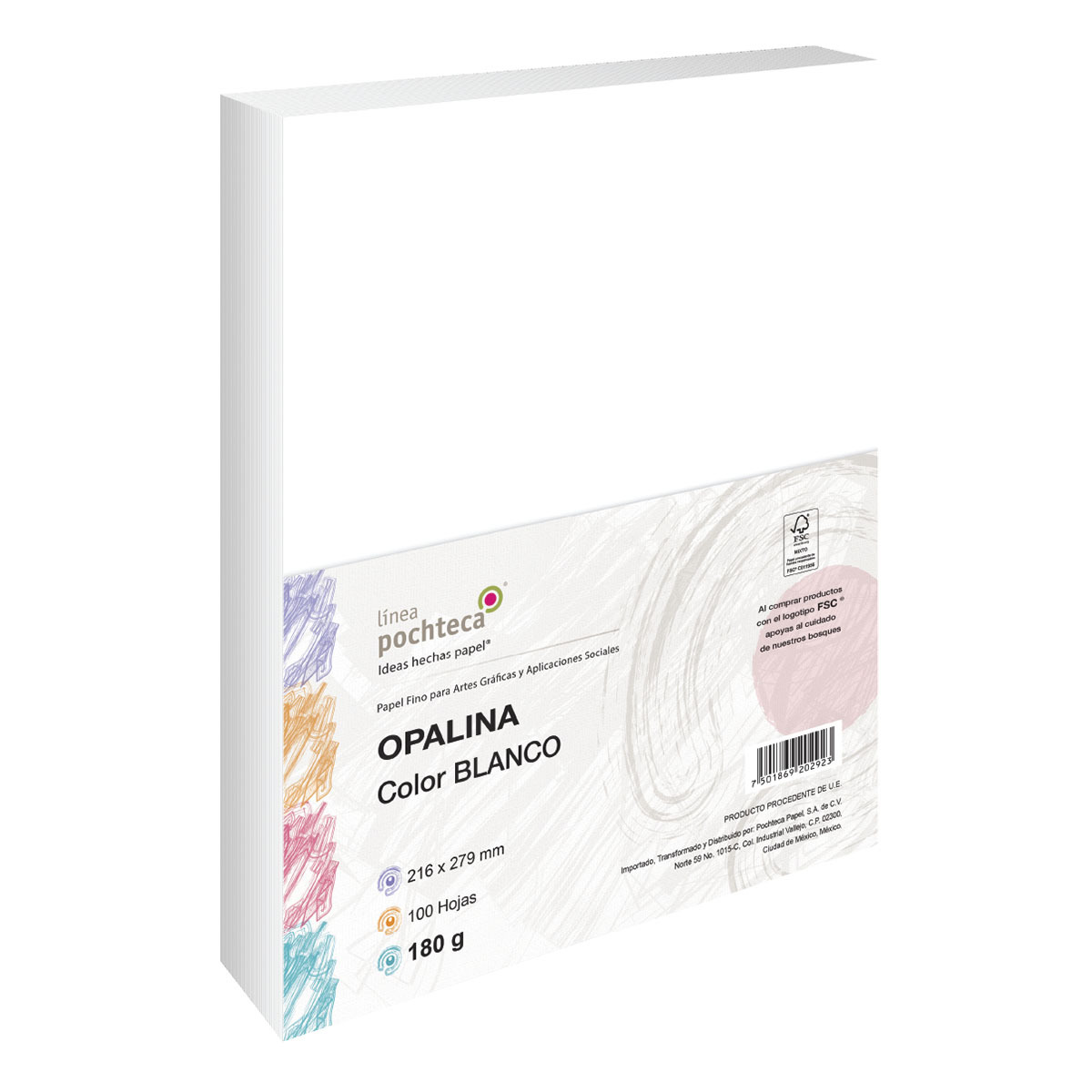 CARTULINA OPALINA 180G TC 100H