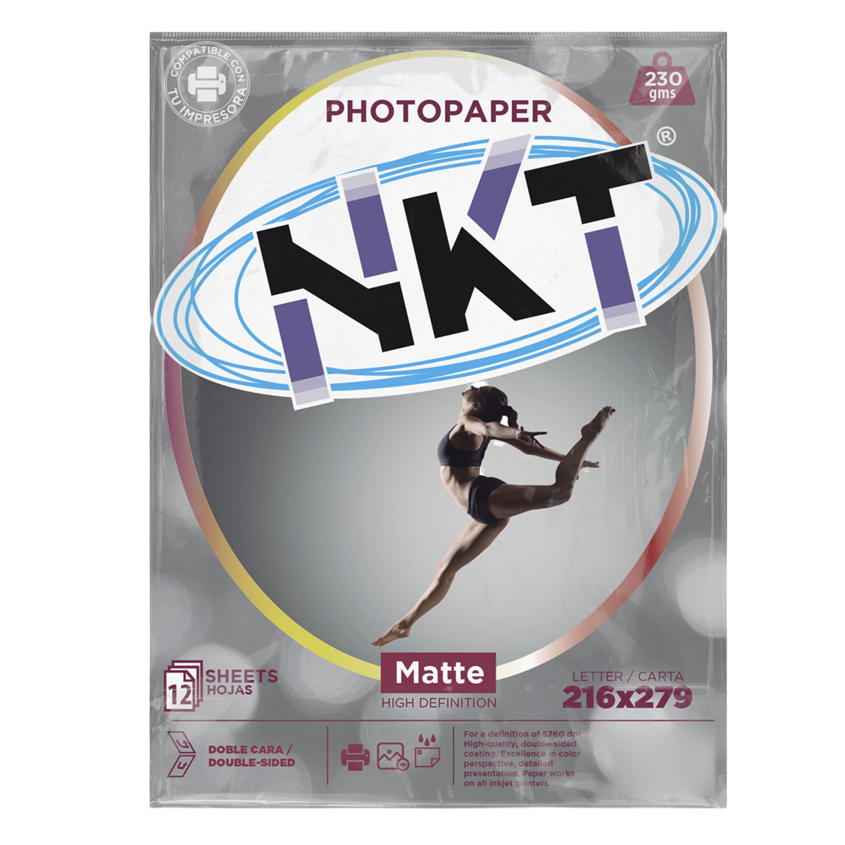 PAPEL FOTO 230G/CRT MATTE DUAL 12H EN BOLSA