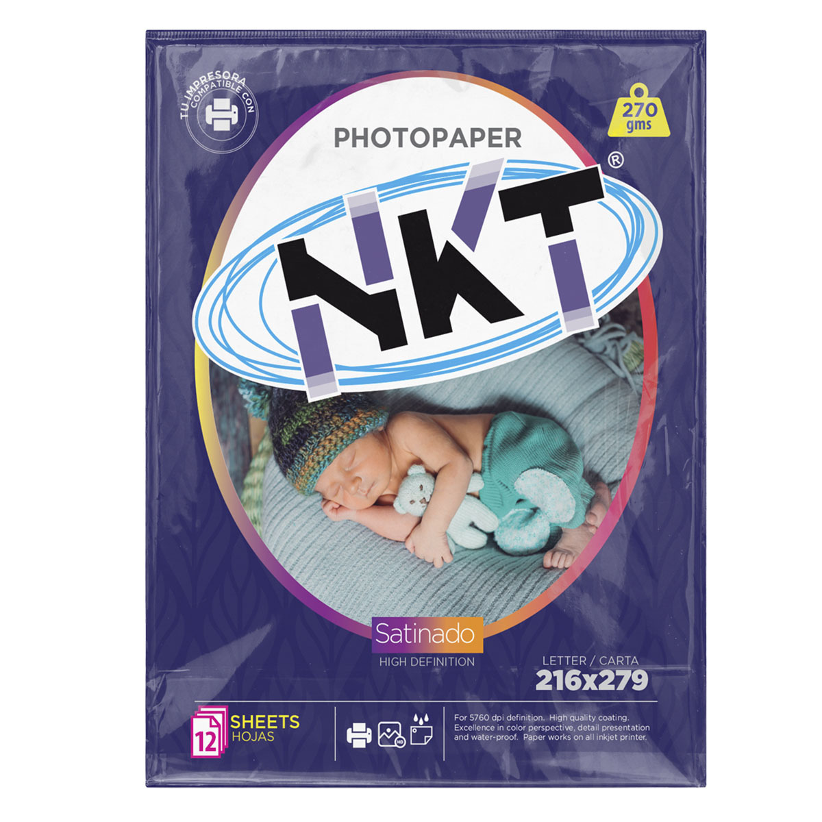 PAPEL FOTO 270G/ CARTA SATINADO 12H EN BOLSA