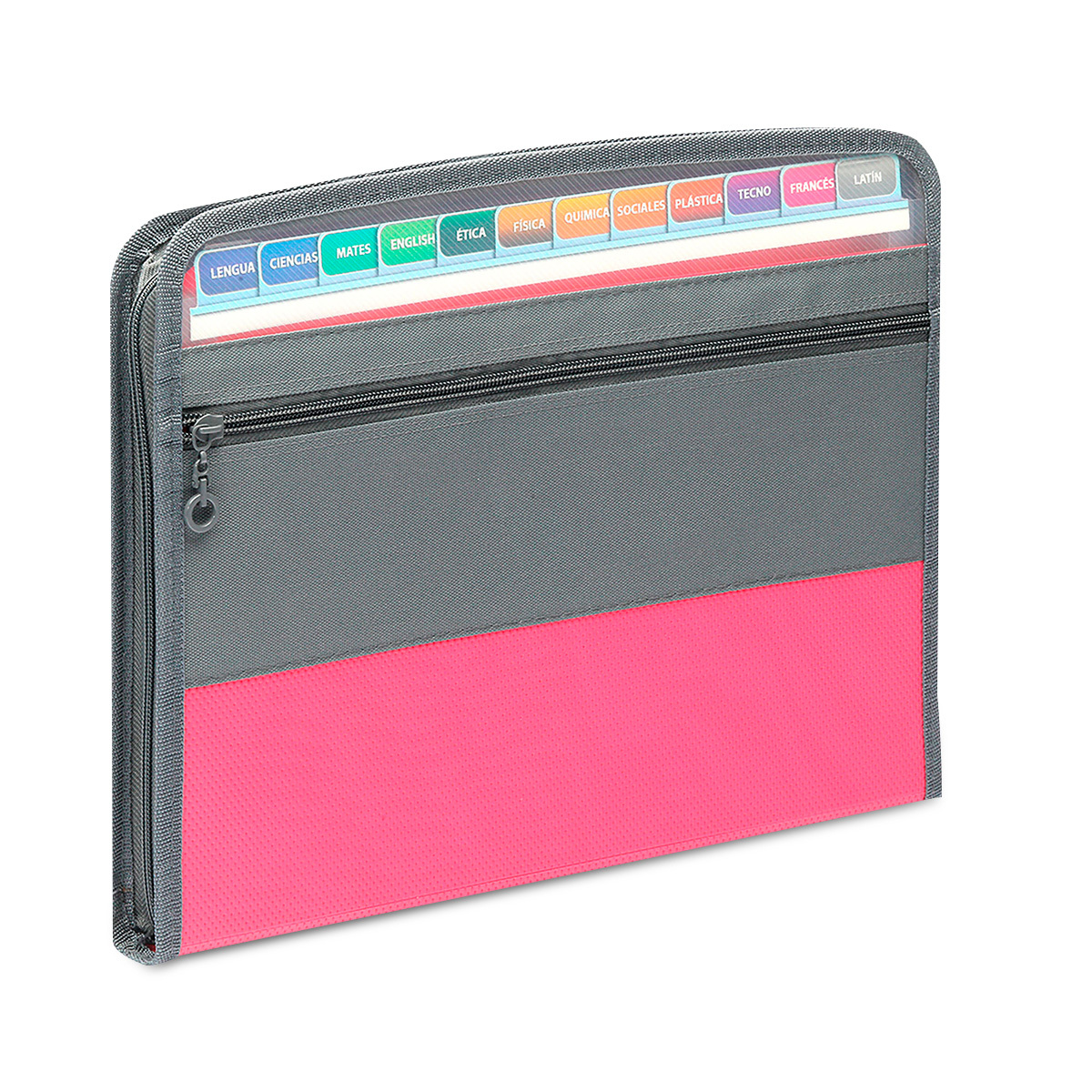 ARCHIVO EXPANDIBLE DE TELA CON ZIPPERIOFFICE13 BOLSILLOS IO-ZP200