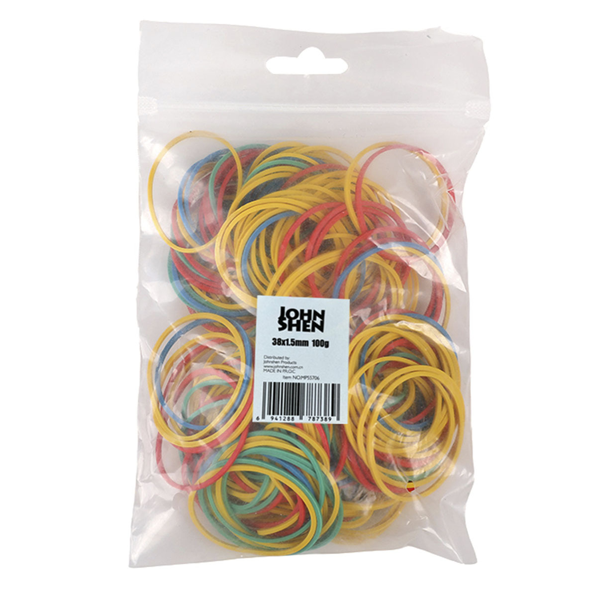 HULES DE COLORES 38MM 100GR BOLSA