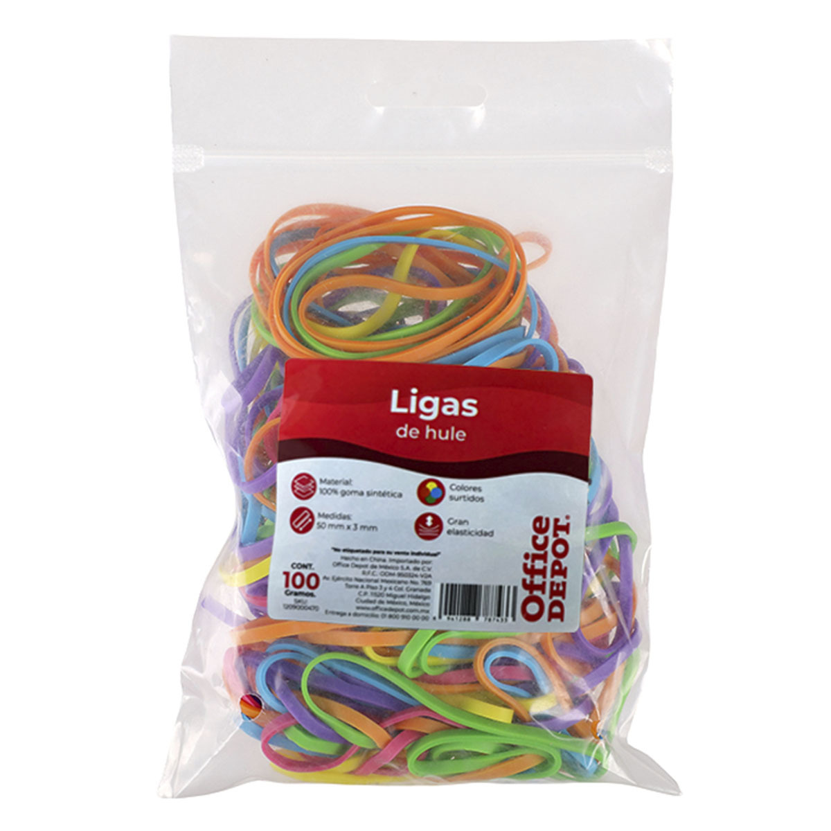 HULE DE COLORES RESALTADOR 50MM 100GR BOLSA