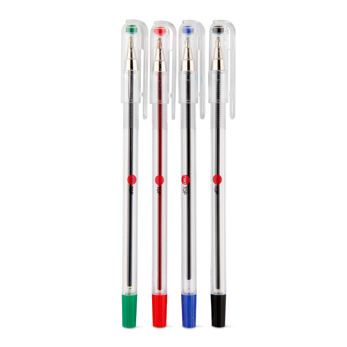 BOLIGRAFO BARRIL TGEL, PTO MEDIANO 1.0MM, NG,AZ,RJ,VD,B/4PZ