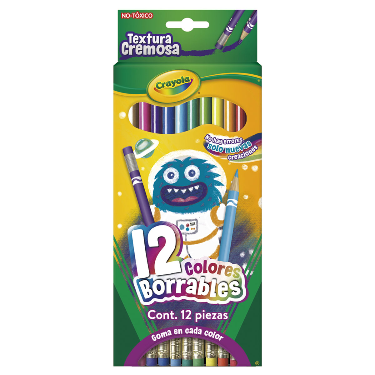 LAPICES DE COLOR CRAYOLA MADERA BORRABLE 12U