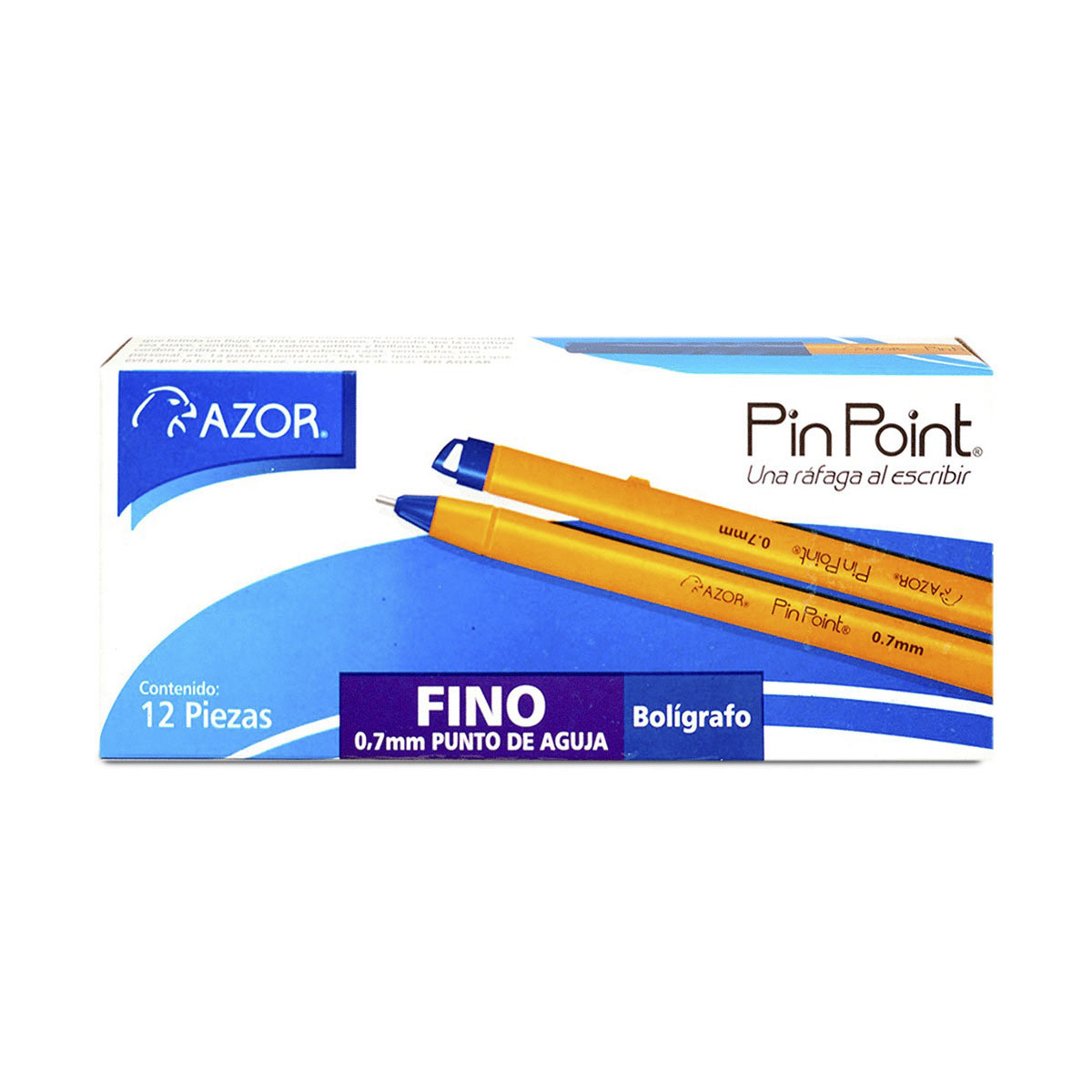BOLIGRAFO AZOR PIN POINT BOLI CUERPO AM AZ C/12 PZ 0.7MM