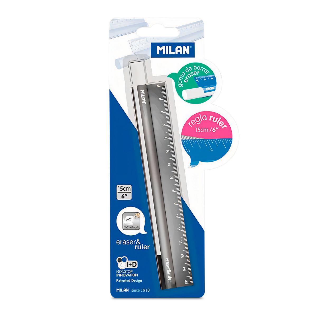 REGLA MILAN METALICA 15CM