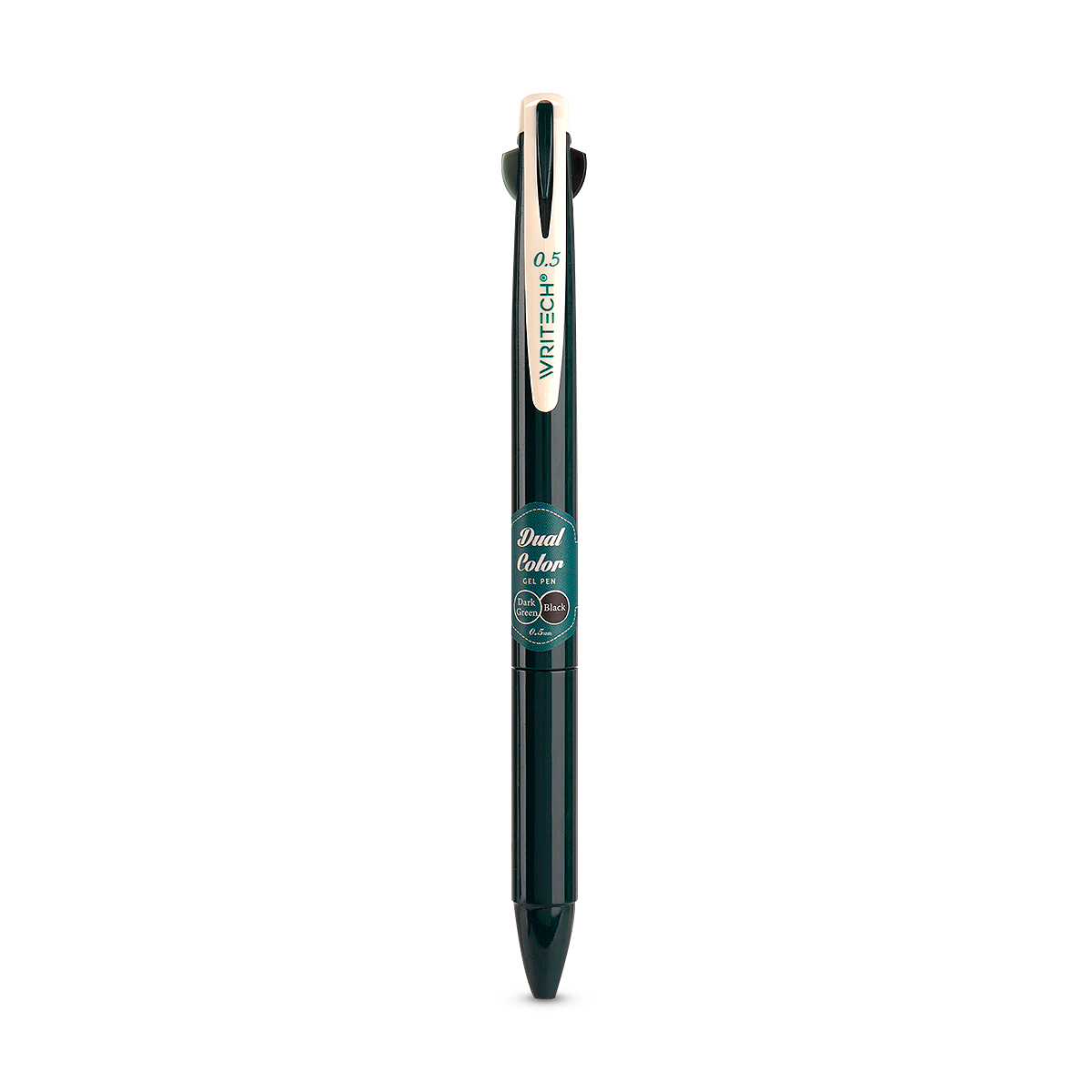 BOLIGRAFO GEL DUAL VERDE OBSCURO+NEGRO 0.7MM WRITECH