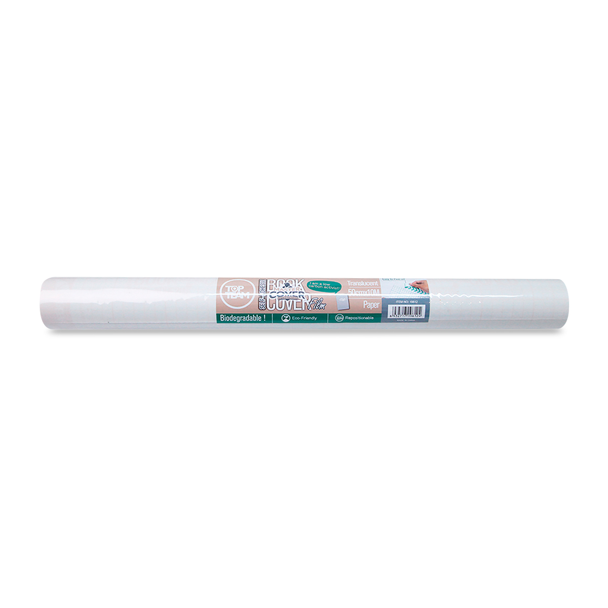 ROLLO ADHESIVO TRANSPARENTE TOP TEAM BIODEGRADABLE 10 MTS