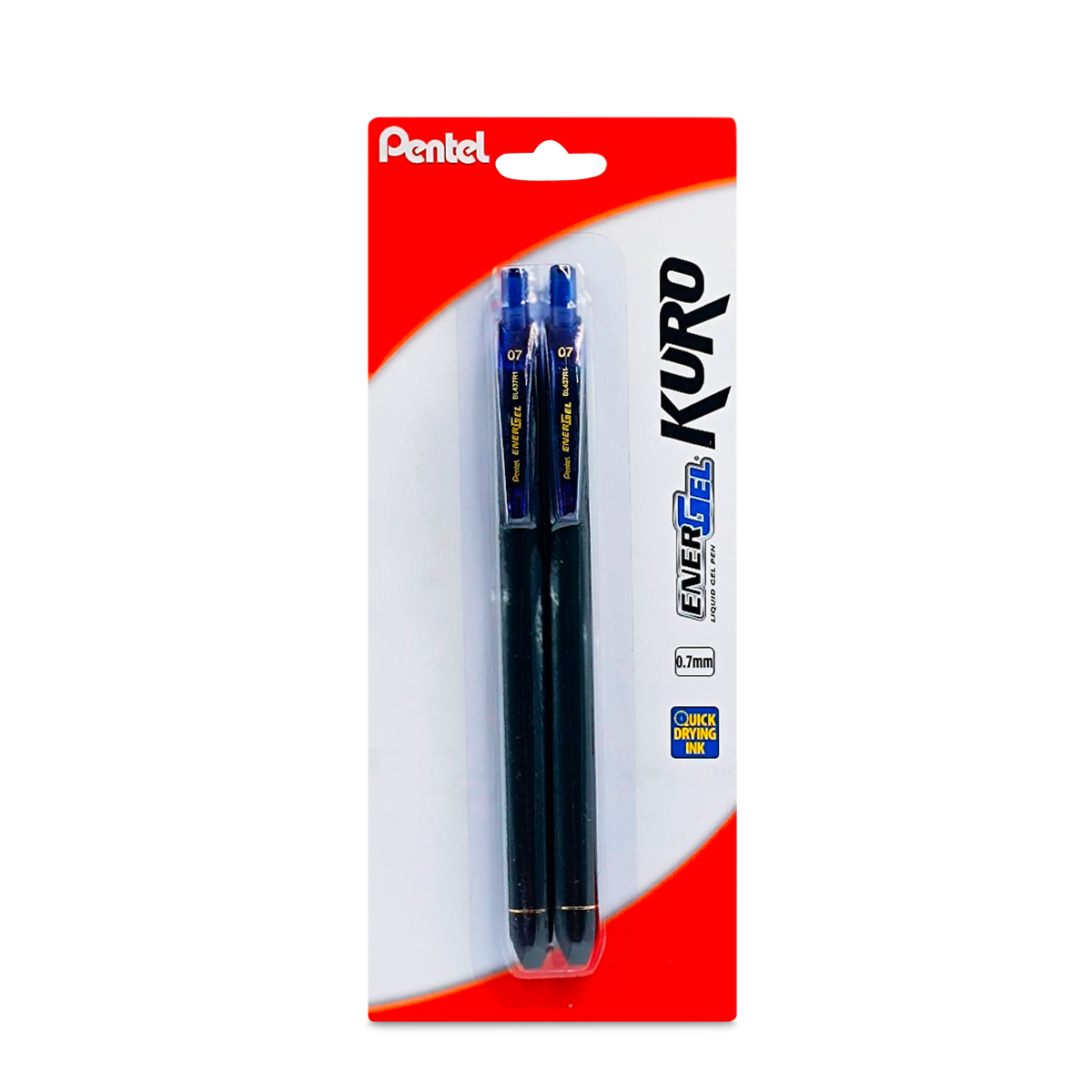 BOLIGRAFO PENTEL ENERGEL KURO 0.7MM AZUL 2U