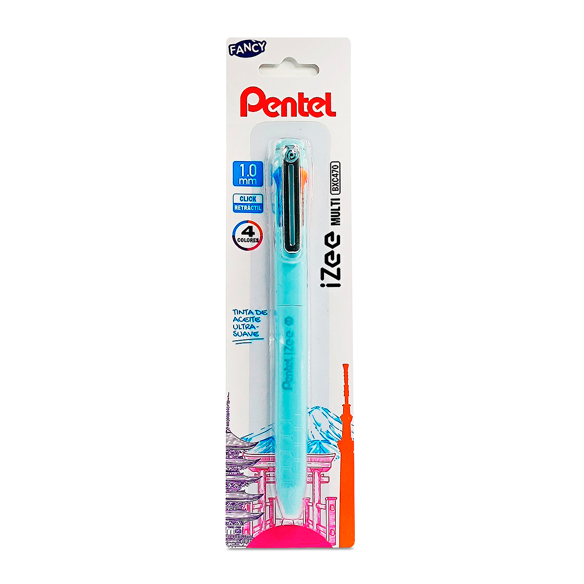 BOLIGRAFO PENTEL IZEE DE ACEITE 1.0MM CELESTE 1U
