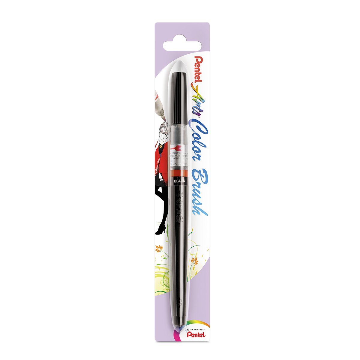MARCADOR PUNTA PINCEL PENTEL COLOR BRUSH NEGRO 1U