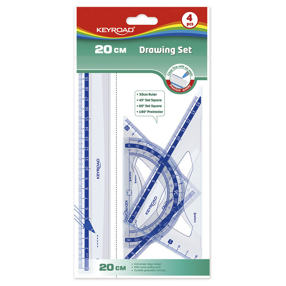 JUEGO GEOMETRICO KEYROAD 20CM 4U