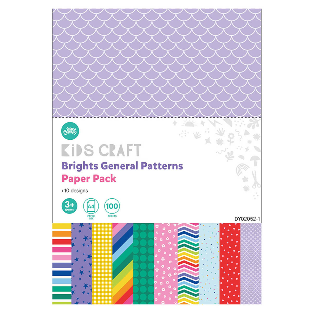 PAPEL KIDS CRAFT DISENOS 70GRS 100H (10 DISENOS)