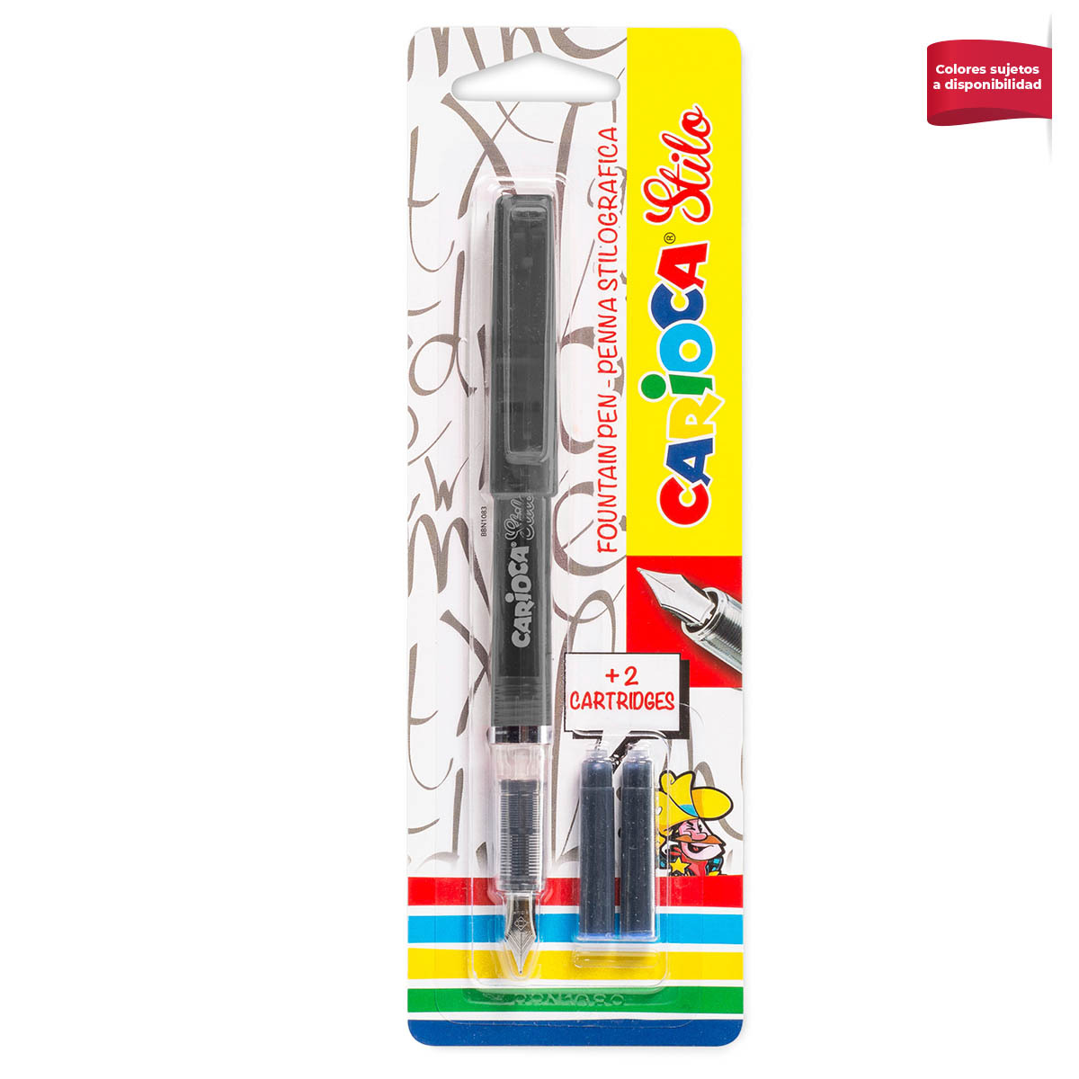PLUMA FUENTE CARIOCA STILO + 2 CARTUCHOS