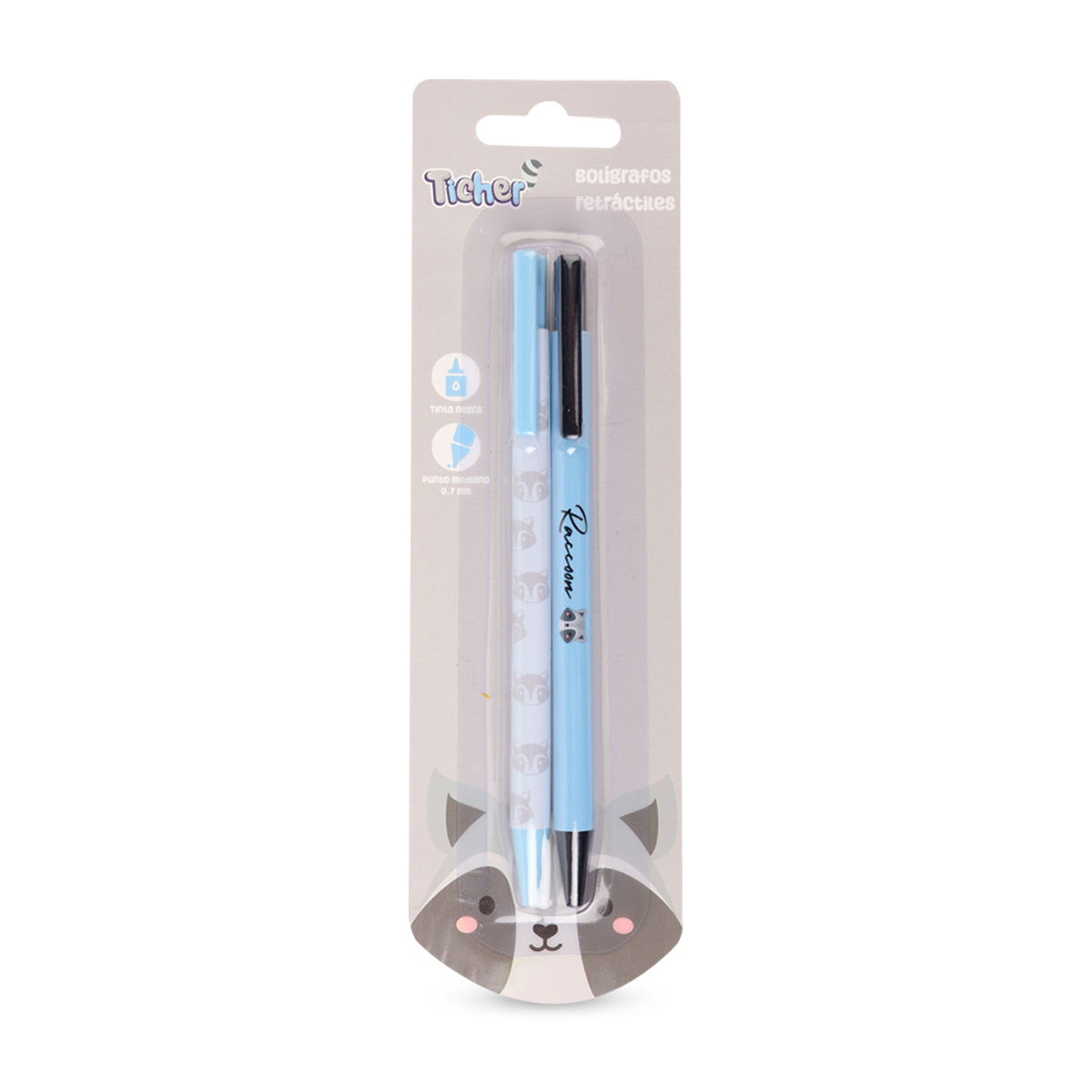 SET BOLIGRAFOS MAPACHE 2U
