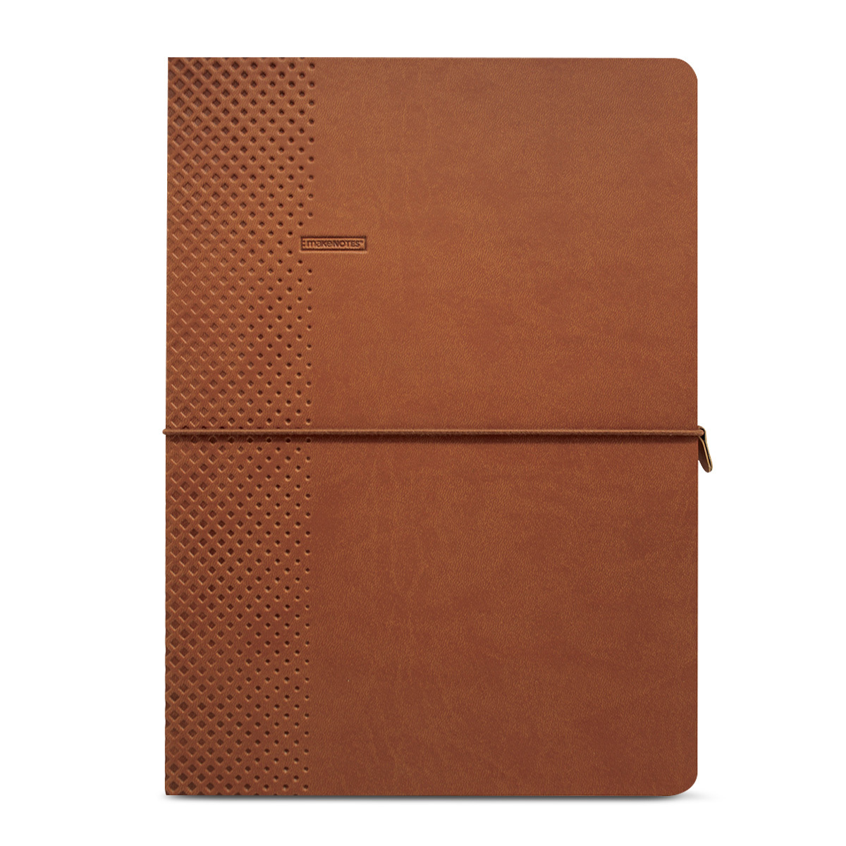 LIBRETA MAKE NOTES A4 96H CON ELASTICO COLECCION ONE COLOR CAFE