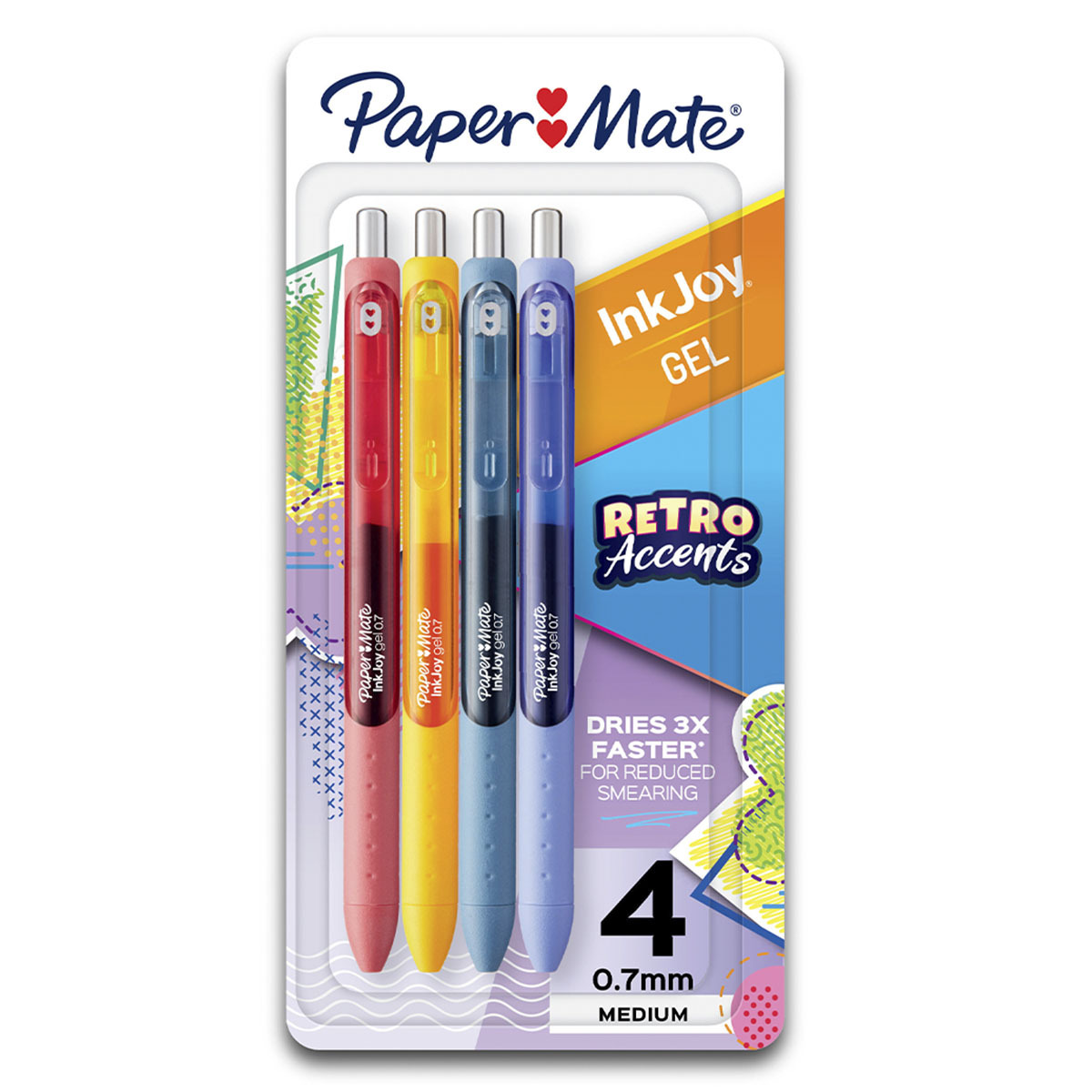BOLIGRAFO GEL PAPER MATE BRIGHT 0.7MM RETRO 4U