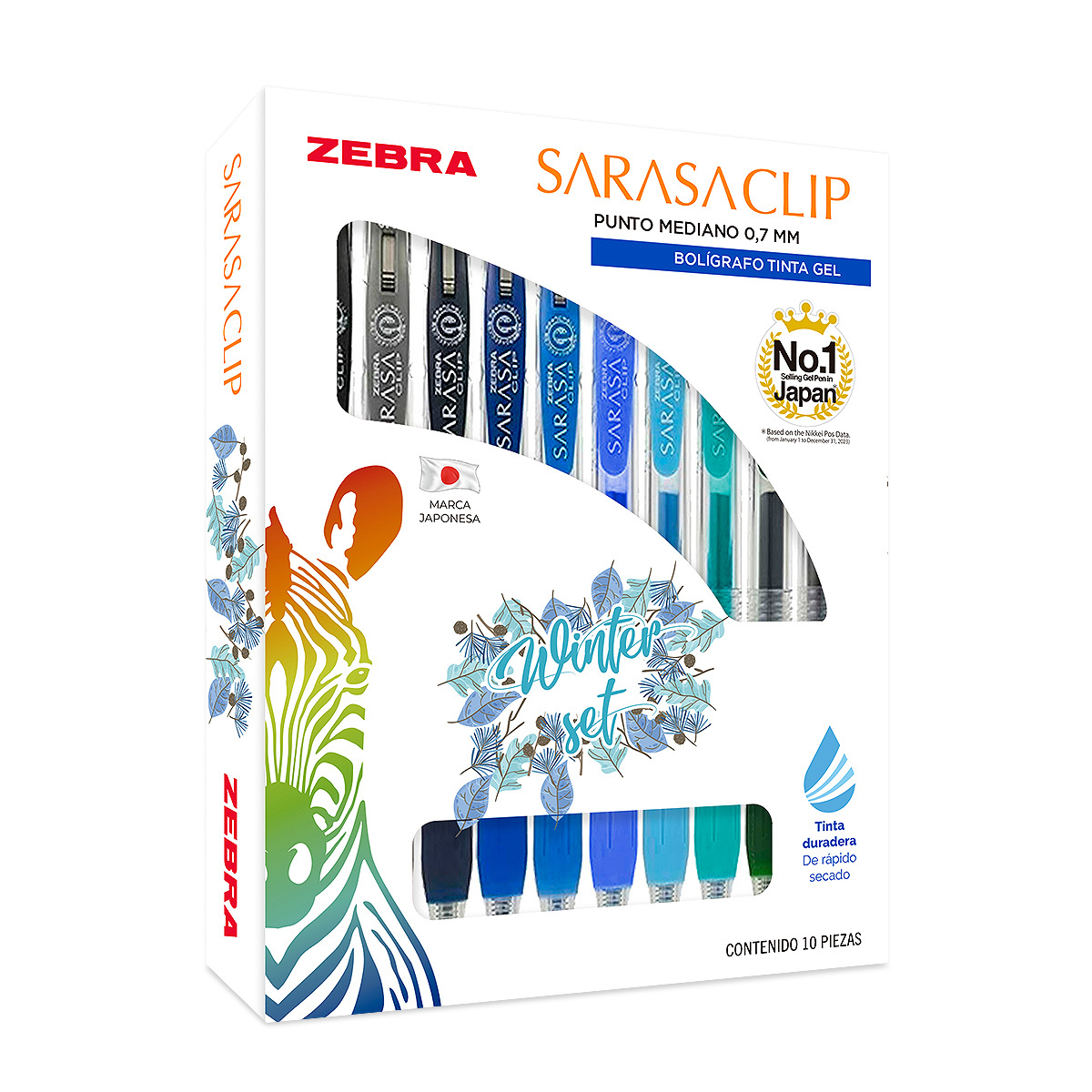 ROLLERBALL ZEBRA SARASA CLIP MEDIANO COLORES SPRING 10U