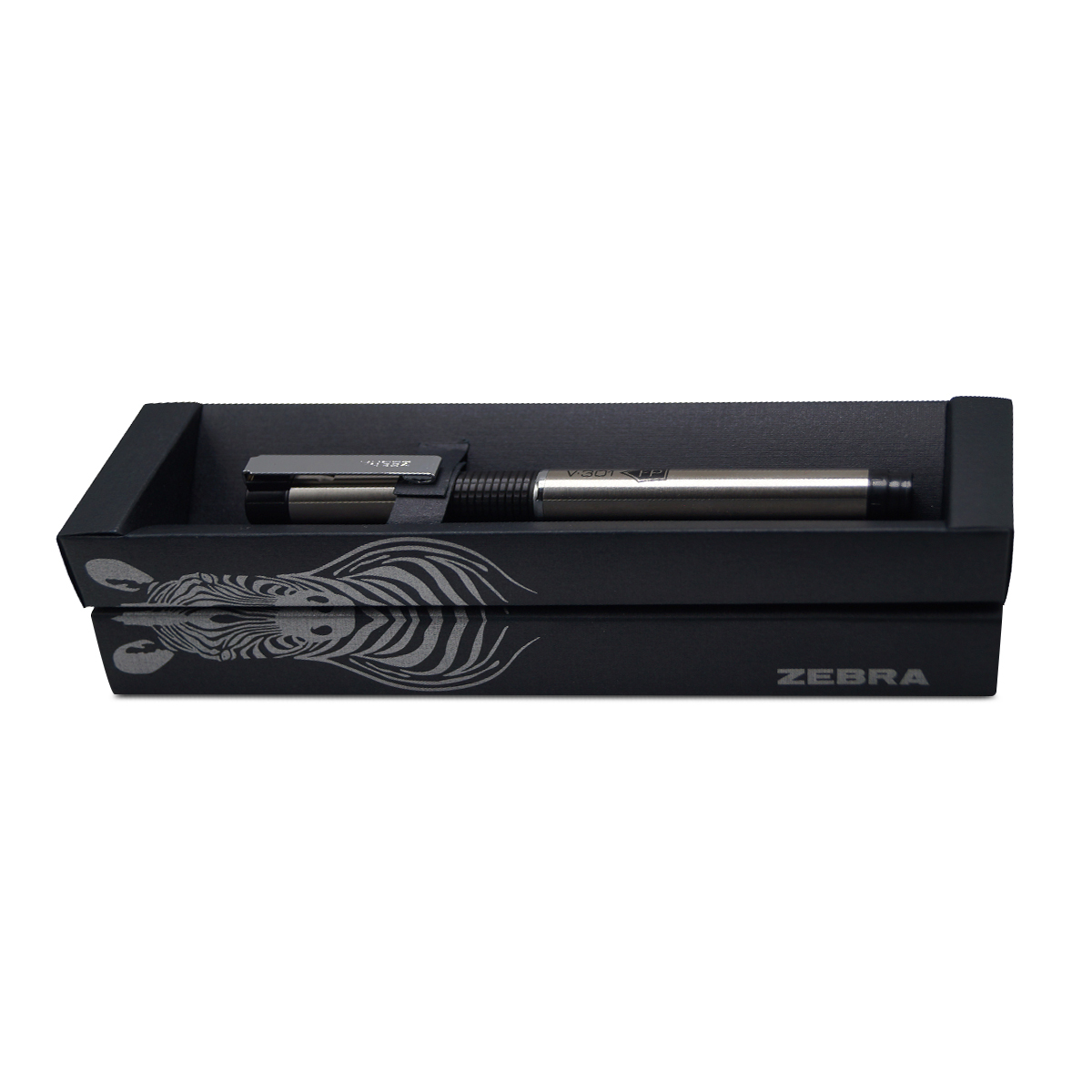 PLUMA FUENTE METALICA ZEBRA V301 NEGRO ESTUCHE S 1U