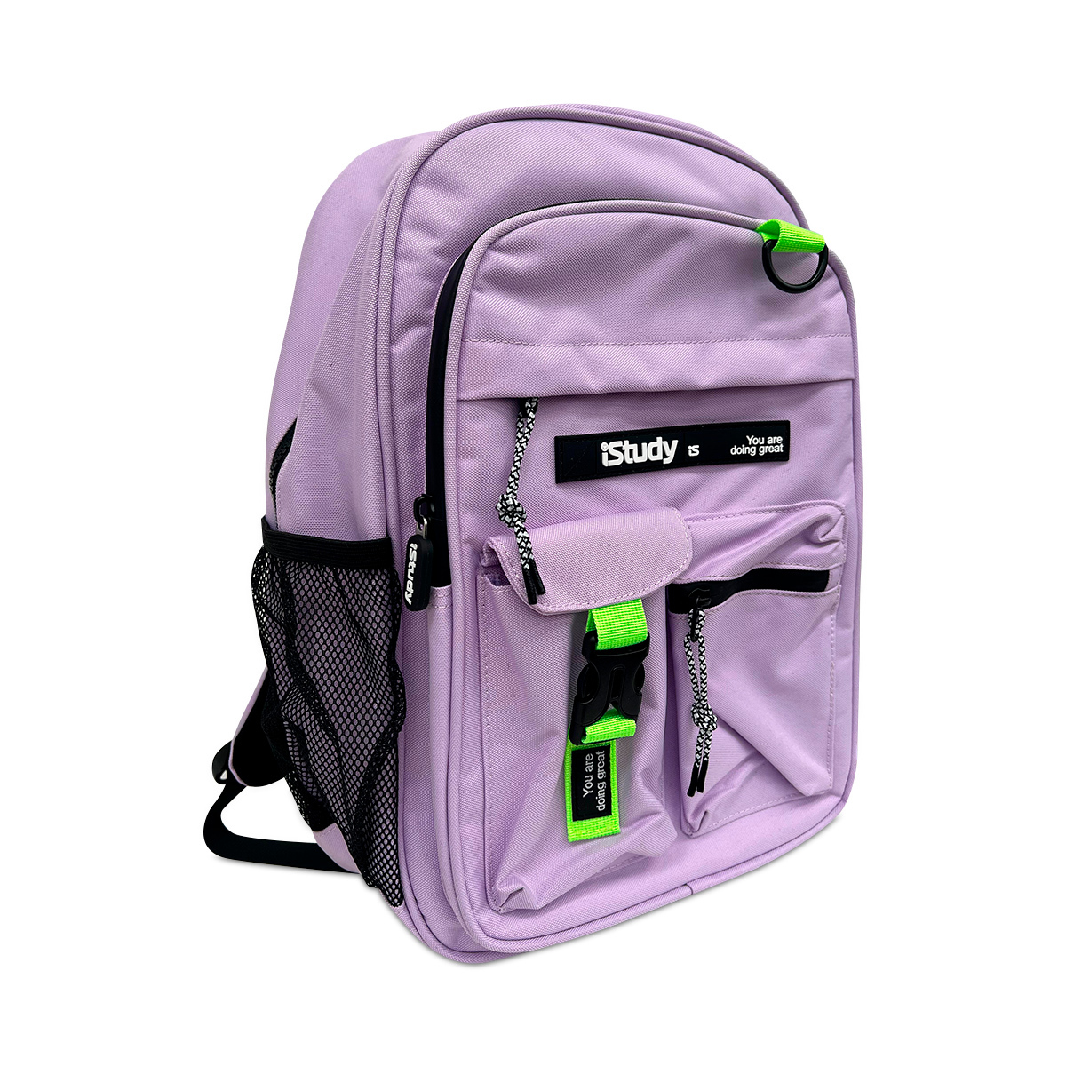MOCHILA ISTUDY 17  LILA DETALLES COLOR