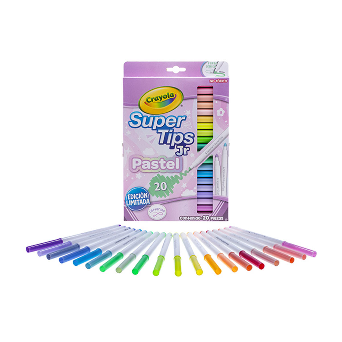 MARCADORES CRAYOLA SUPER TIPS PASTEL 20U | Office Depot Guatemala