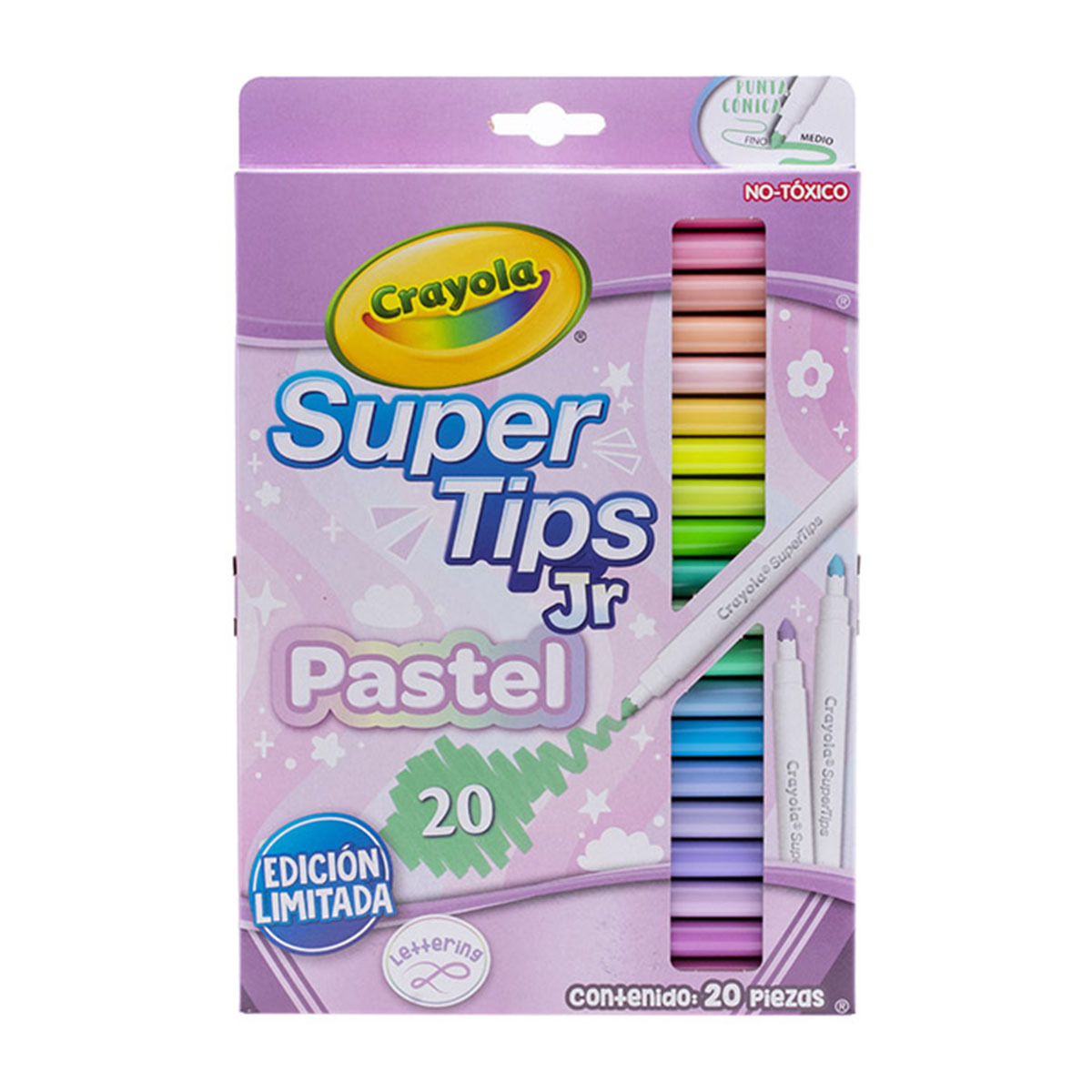MARCADORES CRAYOLA SUPER TIPS PASTEL 20U