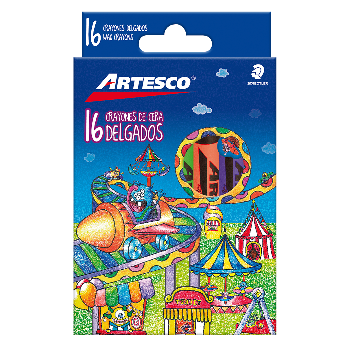 CRAYONES ARTESCO DELGADOS COLORES SURTIDOS 16U