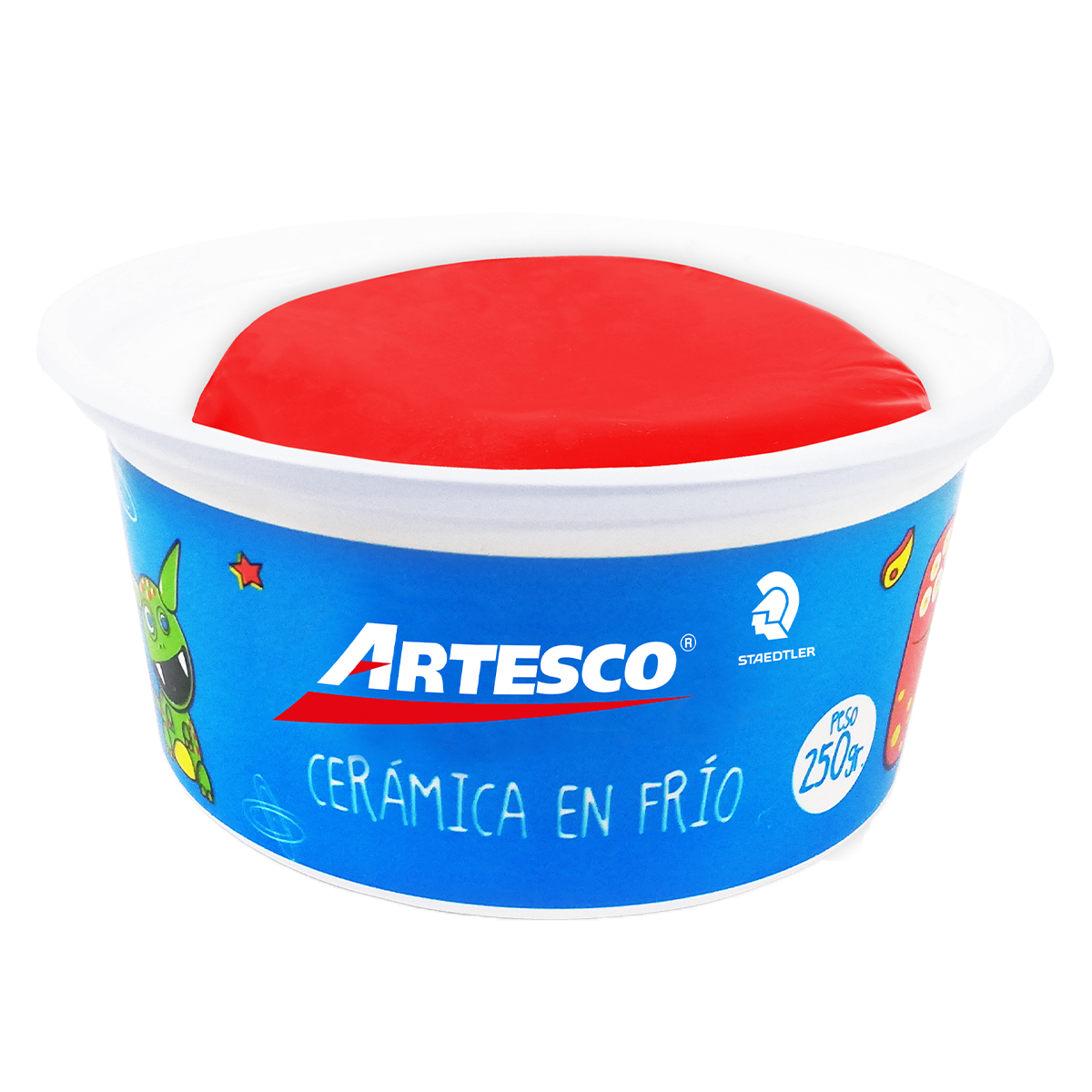 CERAMICA EN FRIO ARTESCO COLOR ROJO 250 GRS 1U