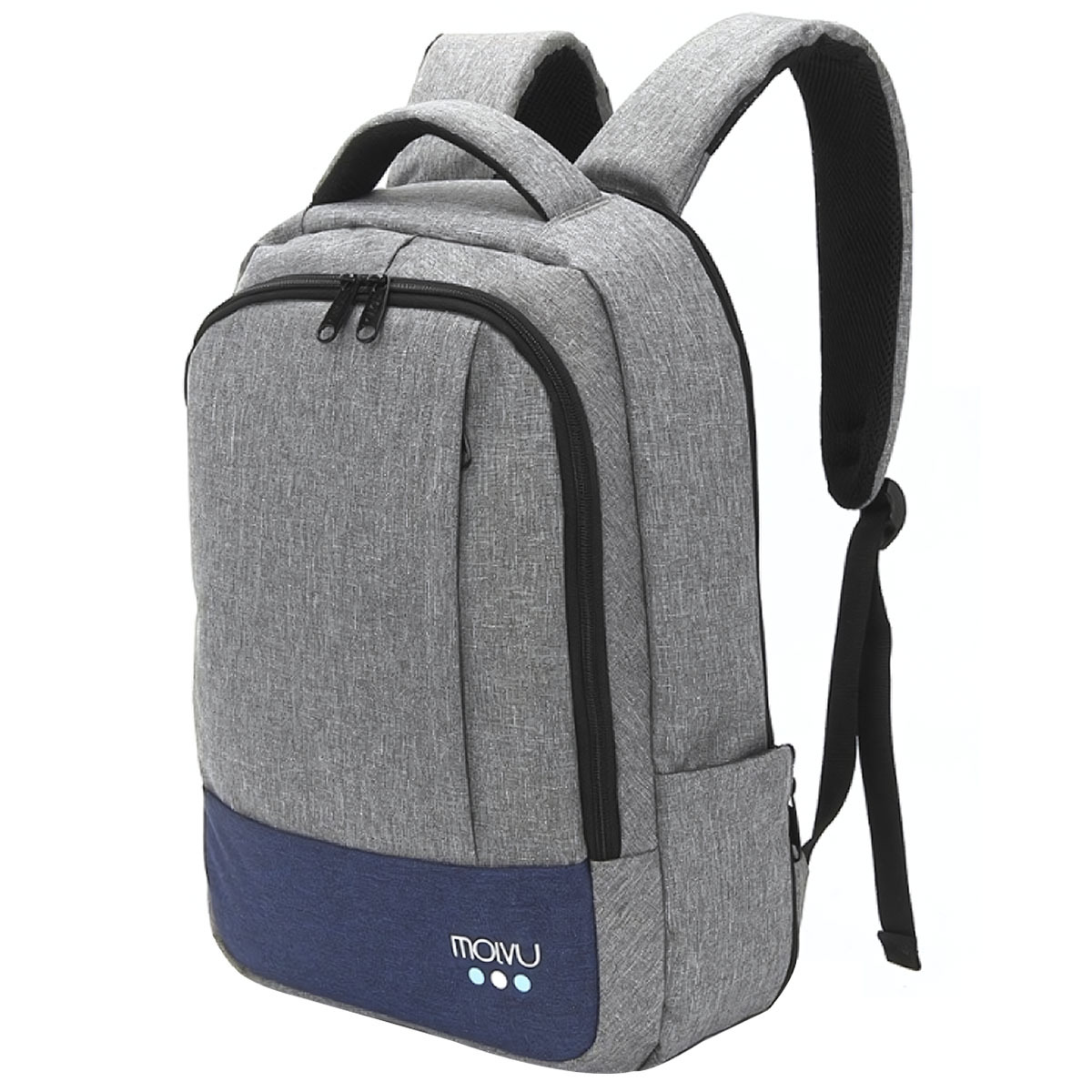 MOCHILA PARA LAPTOP MOLVU U2 NEGRO CON GRIS CLARO